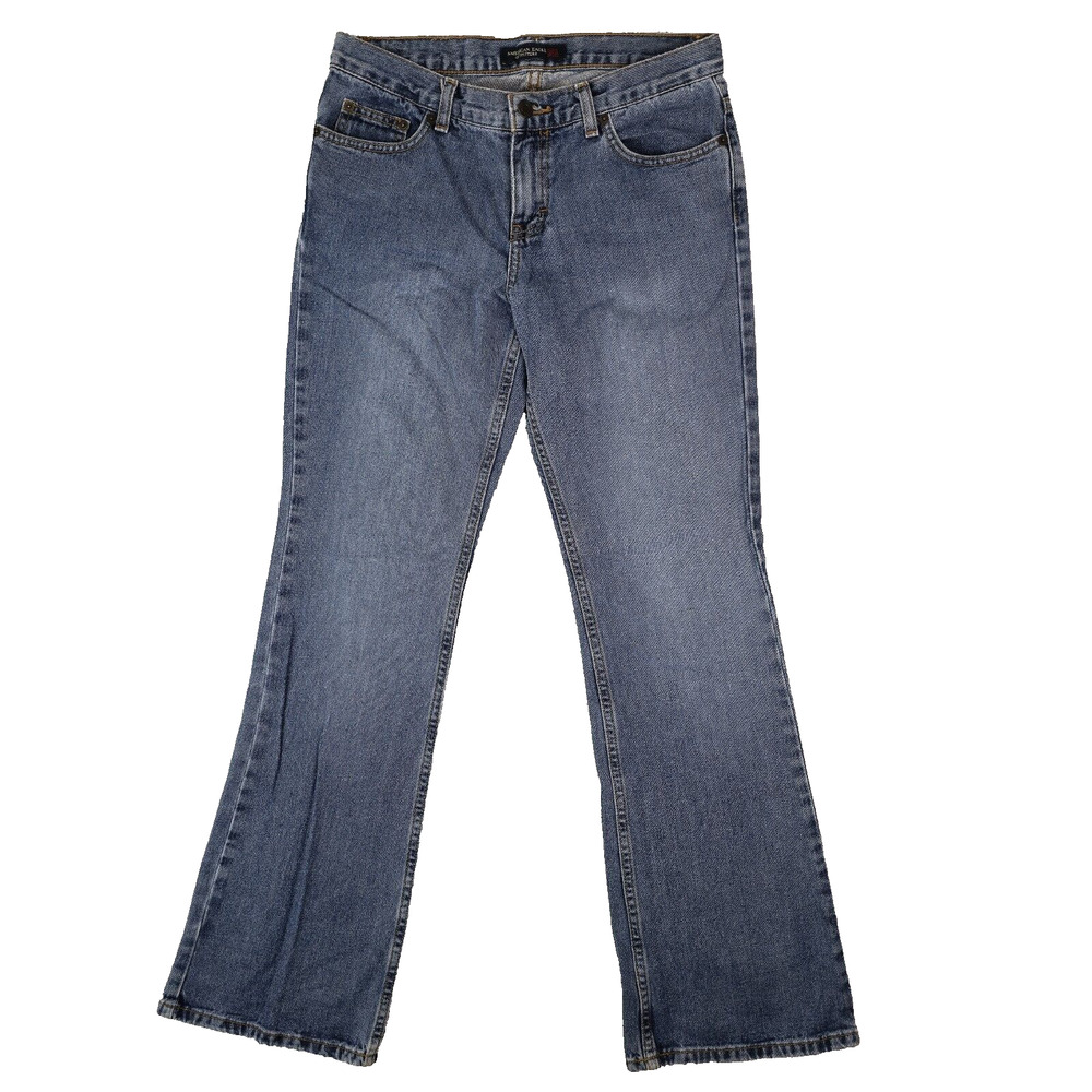 Vtg American Eagle Jeans Womens 4 Reg Bootcut Flare Mid Rise Medium Wash Cotton